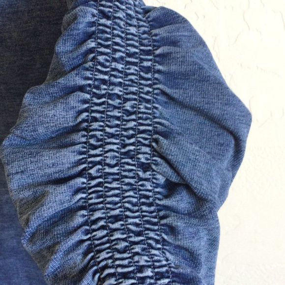 Jane & Delancy Lightweight Denim Look Blue Statement Sleeve Dress Women's Size M - Picture 4 of 9